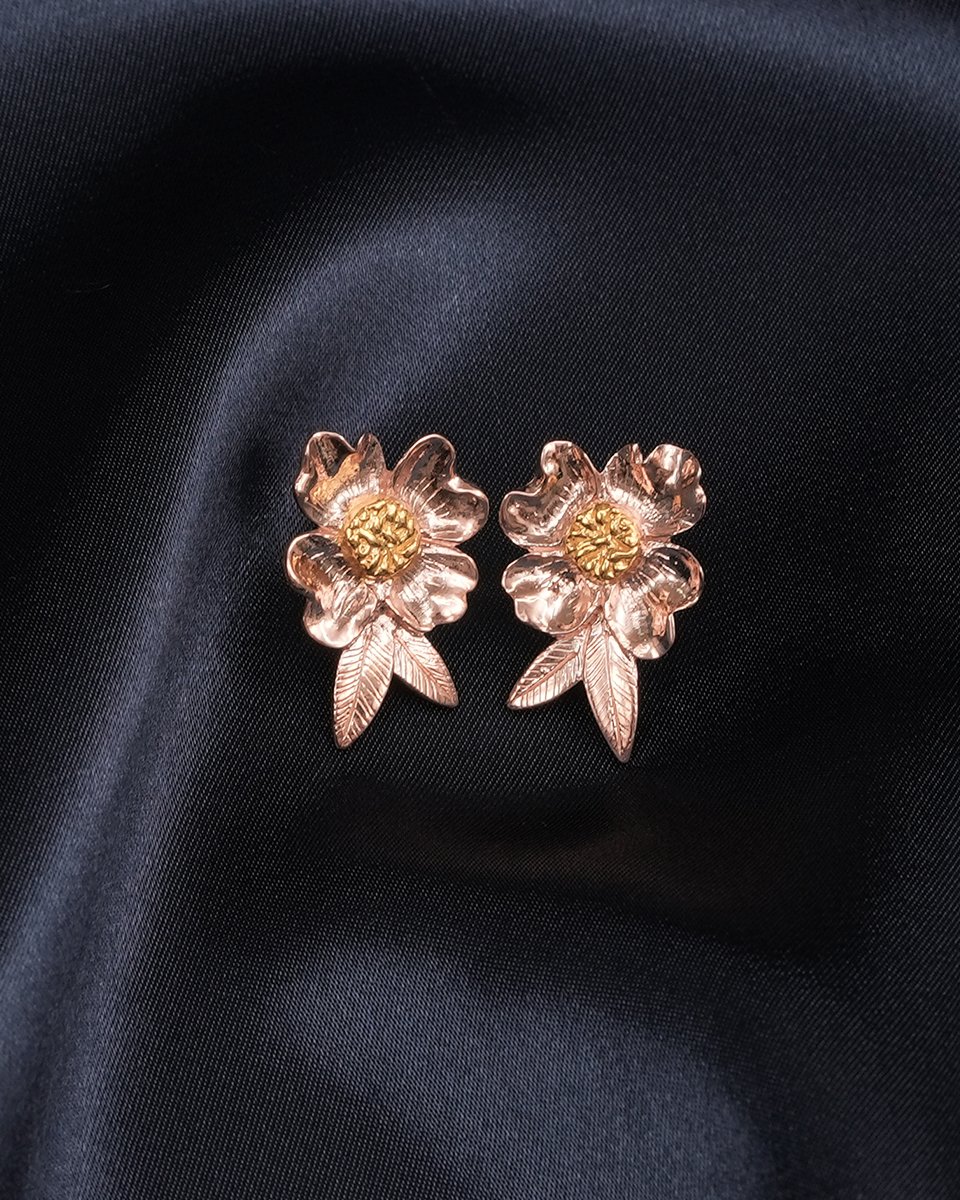 Hlwar Kan Kaw Earrings <br> (Rose Gold) - Image 6