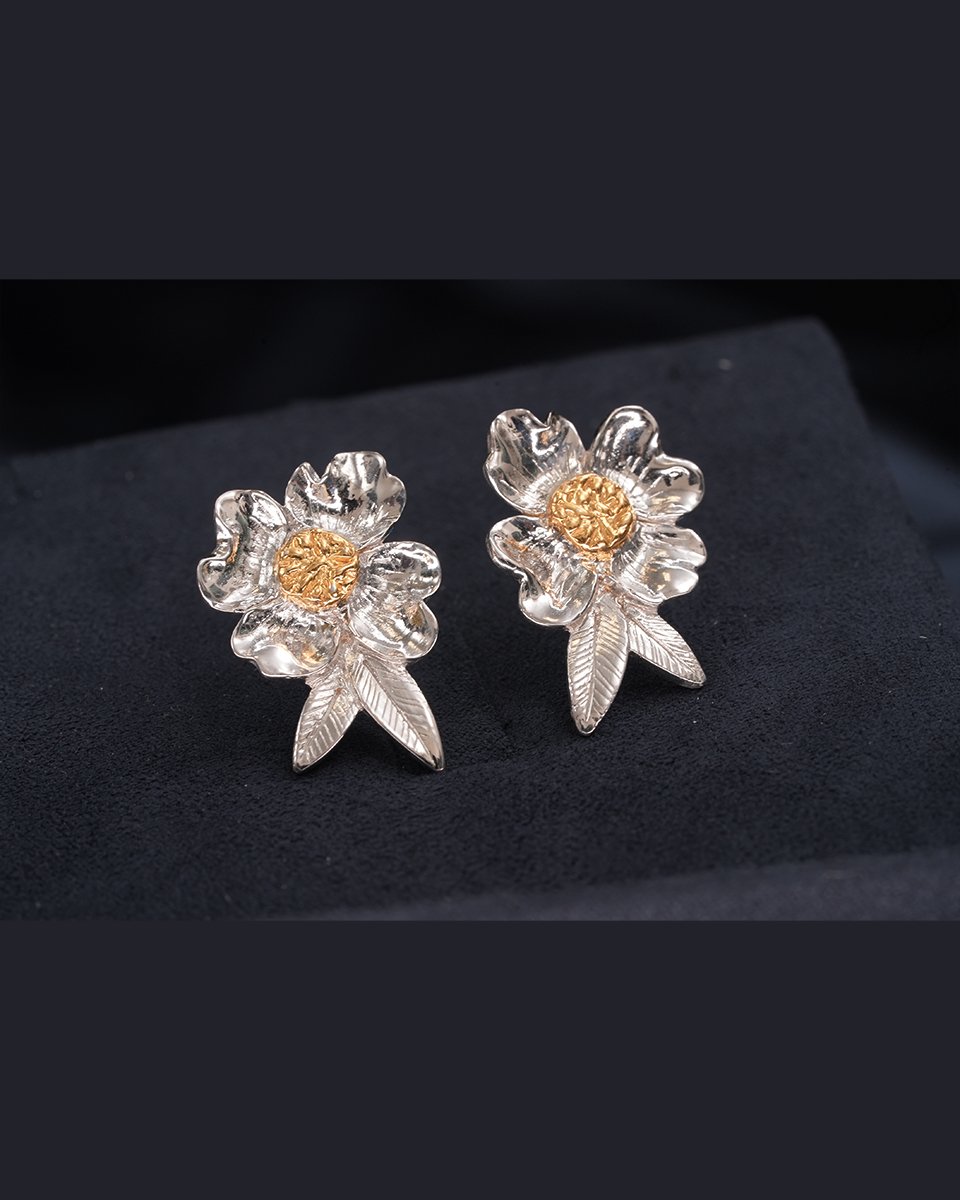Hlwar Kan Kaw Earrings <br> (White) - Image 4