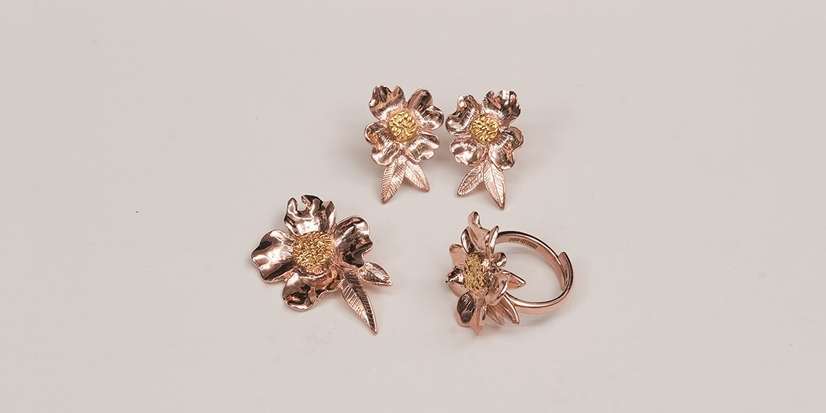 Hlwar Kan Kaw Earrings <br> (Rose Gold) - Image 4